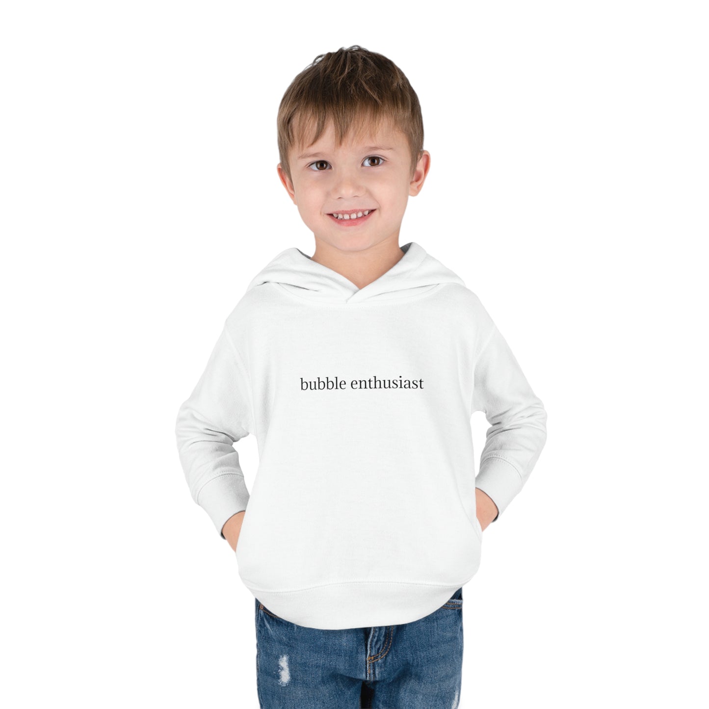 'bubble enthusiast' Toddler Pullover Hoodie