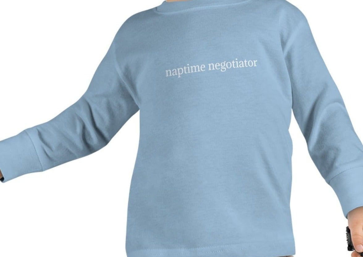 'Naptime Negotiator' Toddler long-sleeve tee