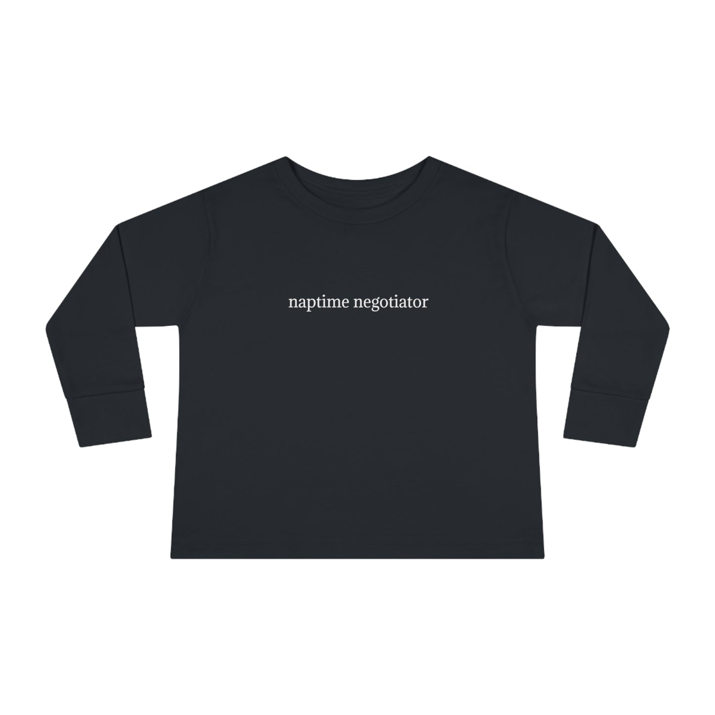 'Naptime Negotiator' Toddler long-sleeve tee