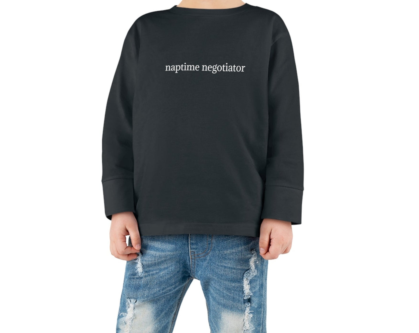 'Naptime Negotiator' Toddler long-sleeve tee